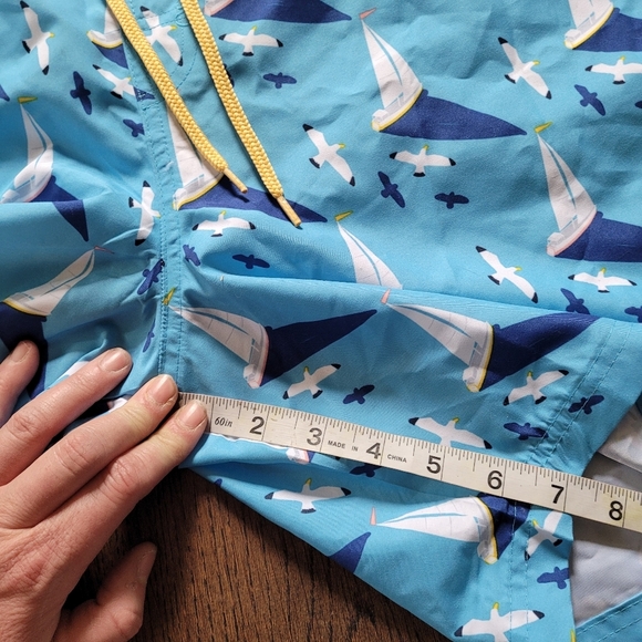 Club Room 7" Quick Dry Sailboat Print Swim Trunks Size Men's XXL NEW with Tags - Picture 8 of 12